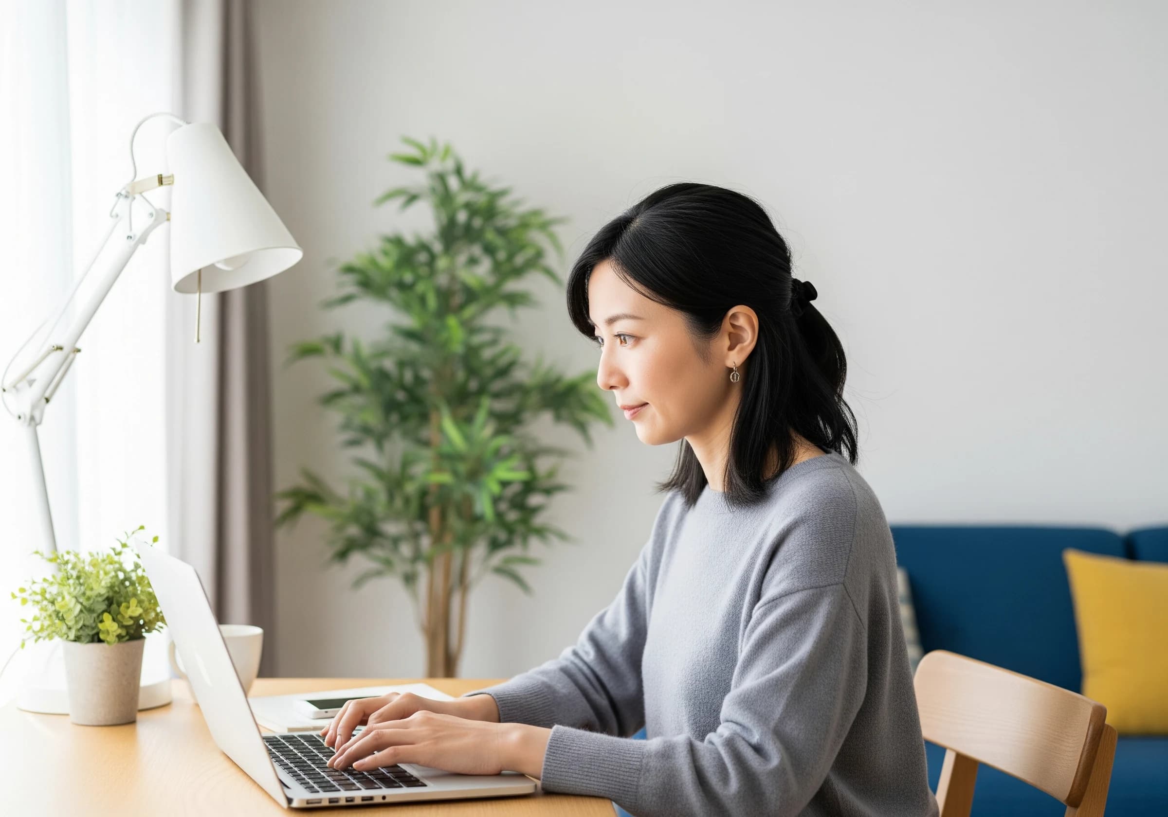 リモート内勤で働くスタッフの様子