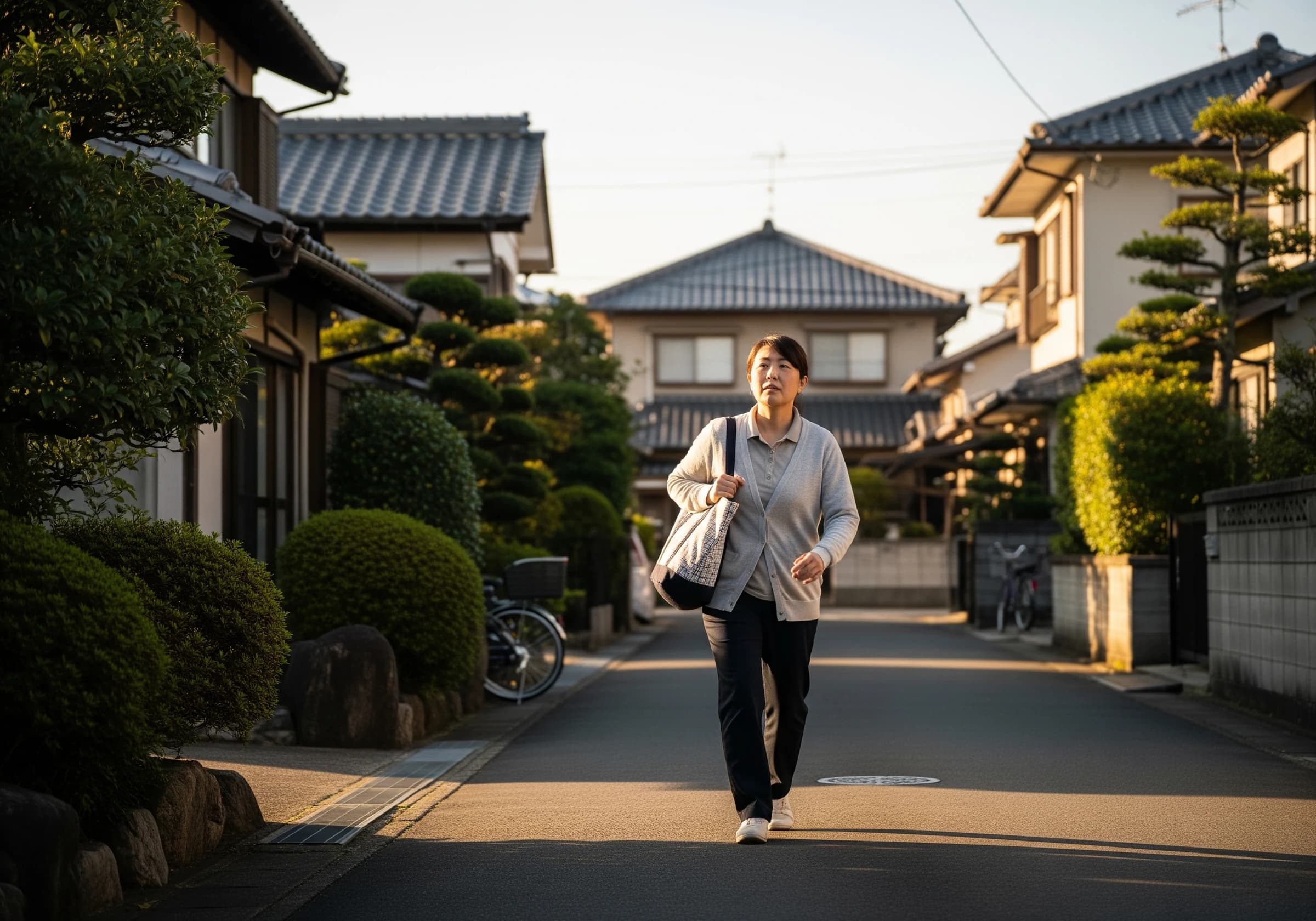 訪問先へ直行直帰するスタッフの様子